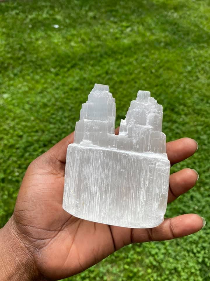 Selenite Twin Tower