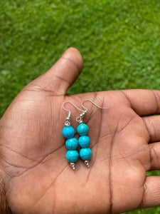 Turquoise Howlite Earrings